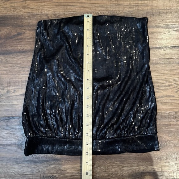 RW CO Black Sequins Tube Top Womens XS Y2K 2000s Coquette‎ Going Out Party Club - Picture 2 of 6